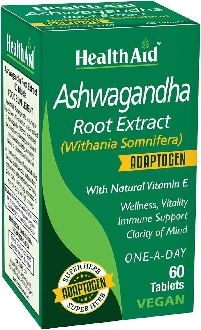 HealthAid Ashwagandha 350 mg (15:1 Root Extract) – Standardized Vegan Adaptogen Supplement for Stress Response, Focus, Energy & Restful Sleep | Once-Daily Tablet