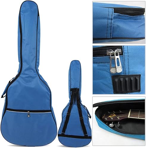 Miniatura 10 de HOT SEAL Funda para guitarra convencional de 0.197 in impermeable, duradera, colorida con almacenamiento (para 40 y 41 pulgadas, naranja)