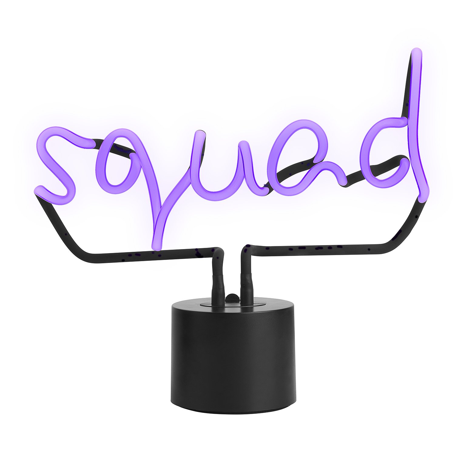 Amped & Co Squad Neon Desk Light, Real Neon, Purple, Large 11x12.2, Home Decor Neon Signs For Unique Rooms