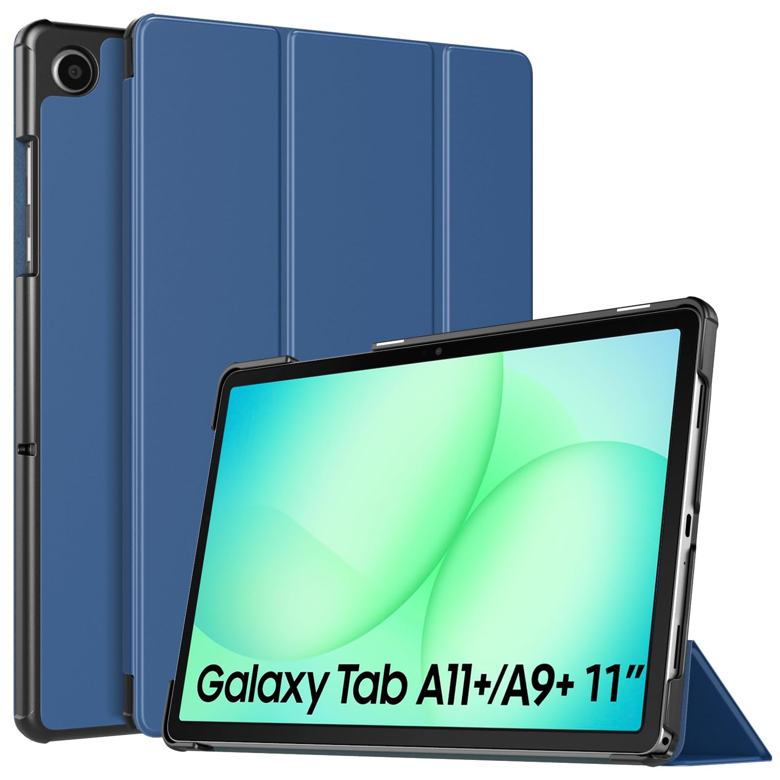 TiMOVO Hülle für Samsung Galaxy Tab A11+ Plus/A9+ Plus 11 Zoll (2025/2023), Schlanke, Leichte Schutzhülle mit Ständer und Harter Rückseite, Auto Aufwachen/Schlafen