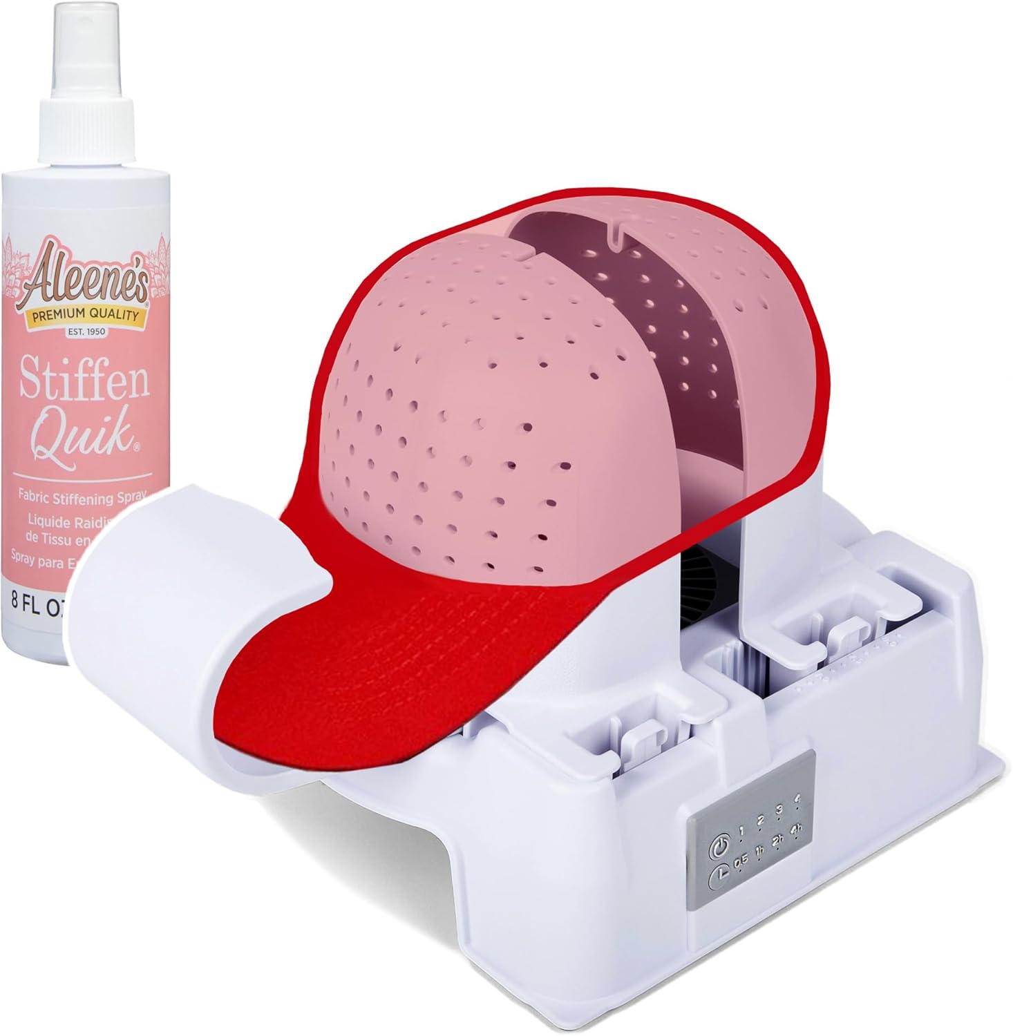 Danyco Hat Shaper Machine with Stiffening Spray – Adjustable Hat Care & Reshaping Device - Tool for Caps, Snapbacks, Fitted Hats – Fan Drying Tech for Shape Restoration & Preservation