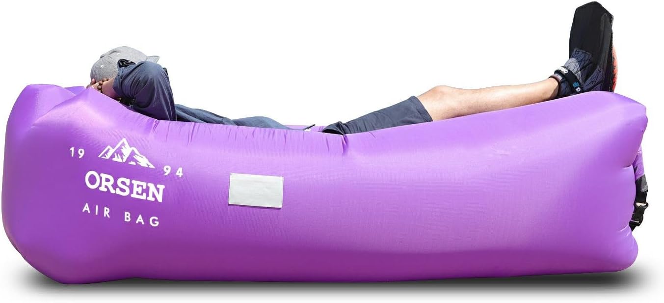 ORSEN Inflatable Lounger Portable Hammock Air Sofa with Water Proof,Anti-Air Leaking Design,Ideal Inflatable Couch and Beach Chair Camping Accessories for Parties Picnic&Festival