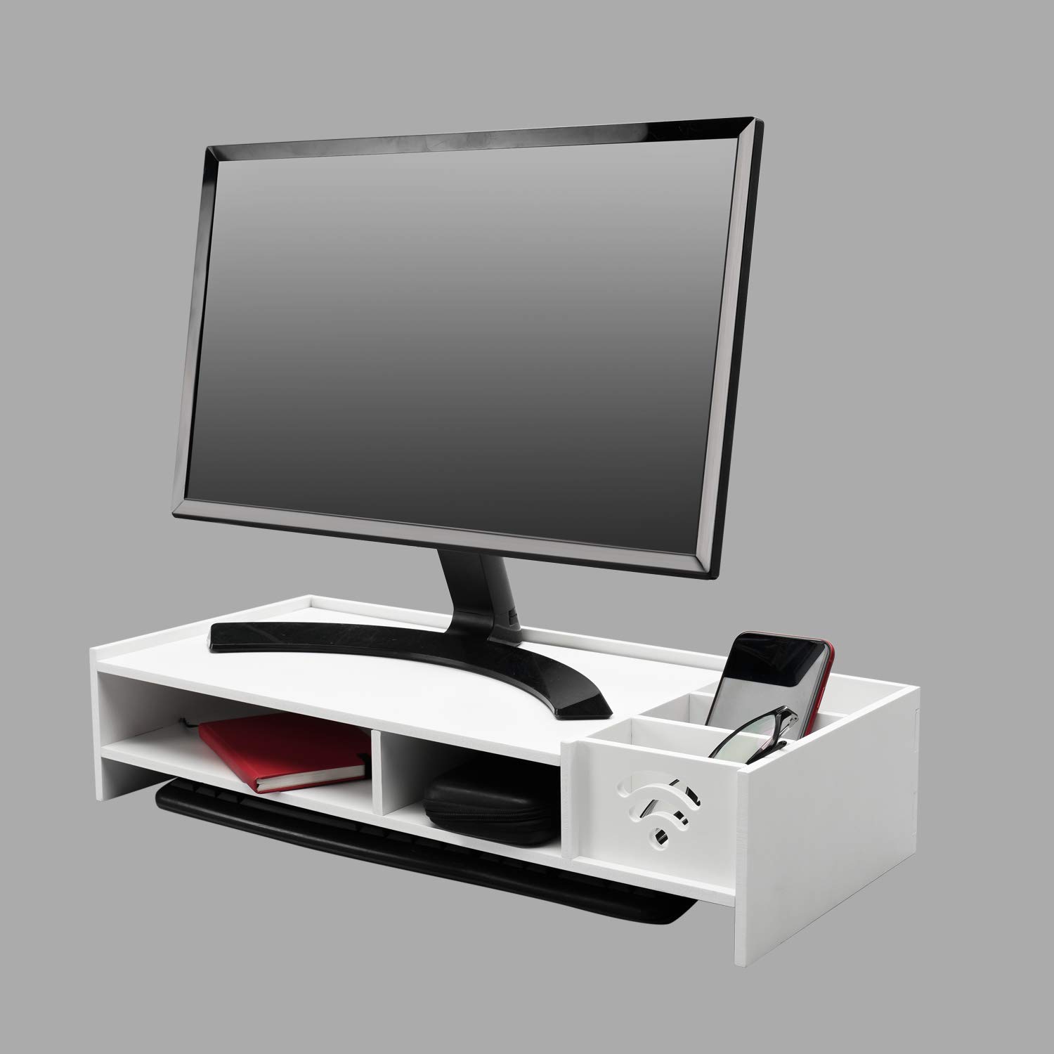 SS ARTS Desk Top Computer Monitor Stand, Monitor Riser, Computer Riser with Stationery Storage Box (White) (B08X4RF48P) Amazon Price History, Amazon Price Tracker