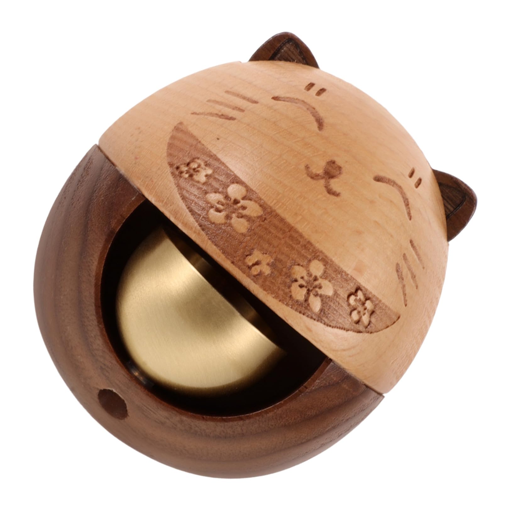 Campanello da Porta in Legno e Ottone con Scacciapensieri Esterno Campanello per Negozi e Uffici Facile da Installare su Porte Legno Decorazione Giapponese Naturale e Funzionale