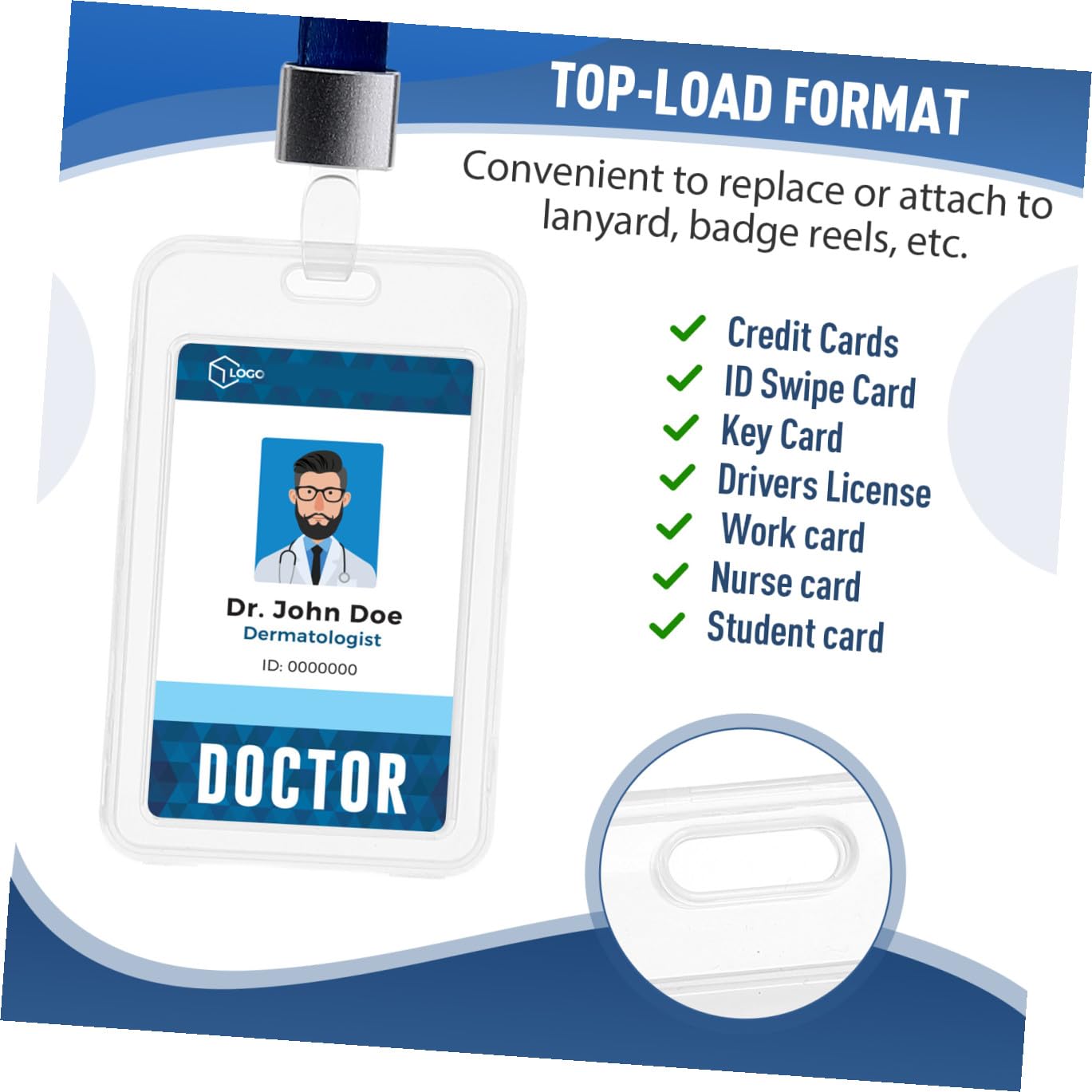 Housoutil 3 Series Fundas De Plástico Transparentes Para Tarjetas De Identificación Soporte De Insignia Para Oficina Diseño Práctico Y Duradero Para Casa Escuela Y 20 Piezas X 3
