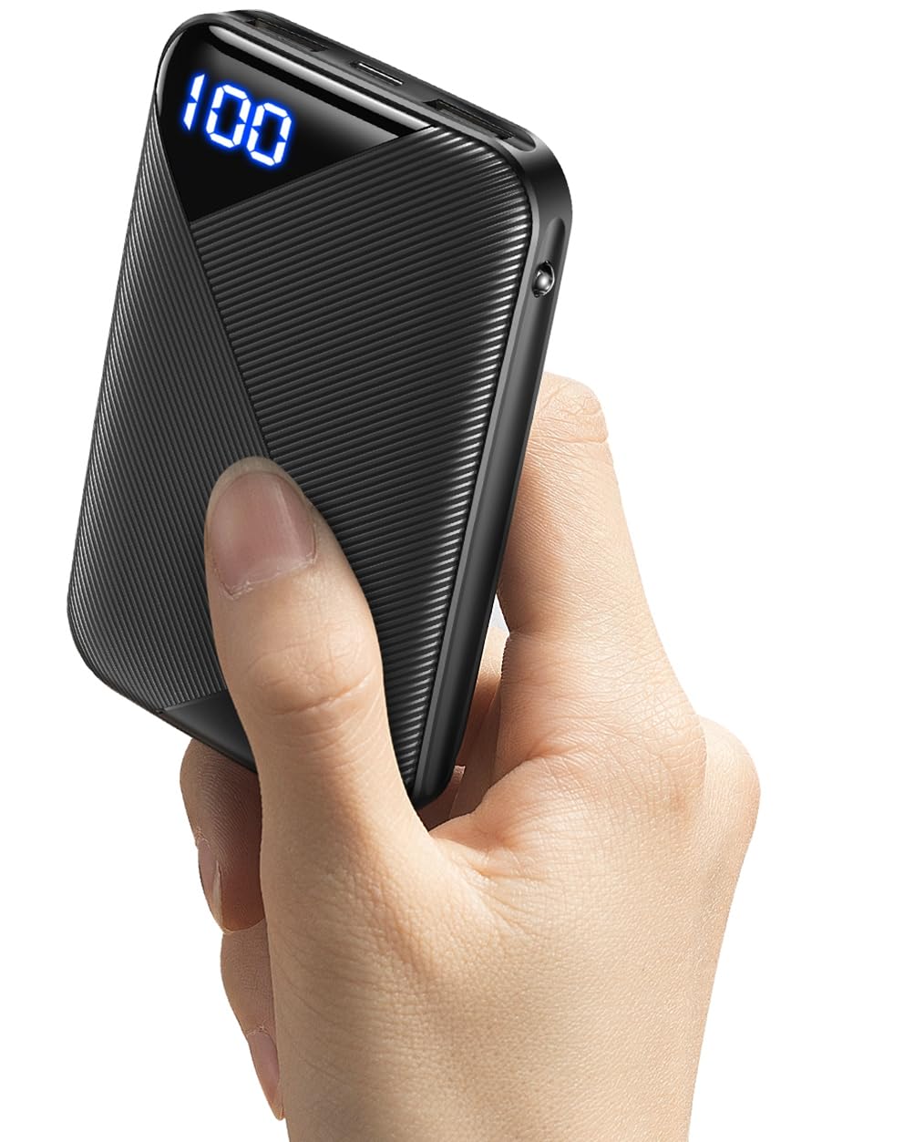 EAFU Power Bank, Display LED 10000 mAh Caricatore Portatile, Doppia 3A USB C Powerbank, Mini Batteria Esterna per iPhone 15 14 13 12 Samsung S23 S22 S10 Google LG iPad AirPods