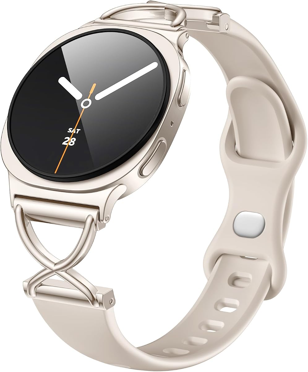 Getino Slim Band for Samsung Galaxy Watch 9, Watch 8 & 8 Classic Women | Silicone, Thin No Gap Design, Workout & Daily Wear, Sports Replacement Bands for Galaxy Watch 9/8 40mm 44mm & 8 Classic 46mm