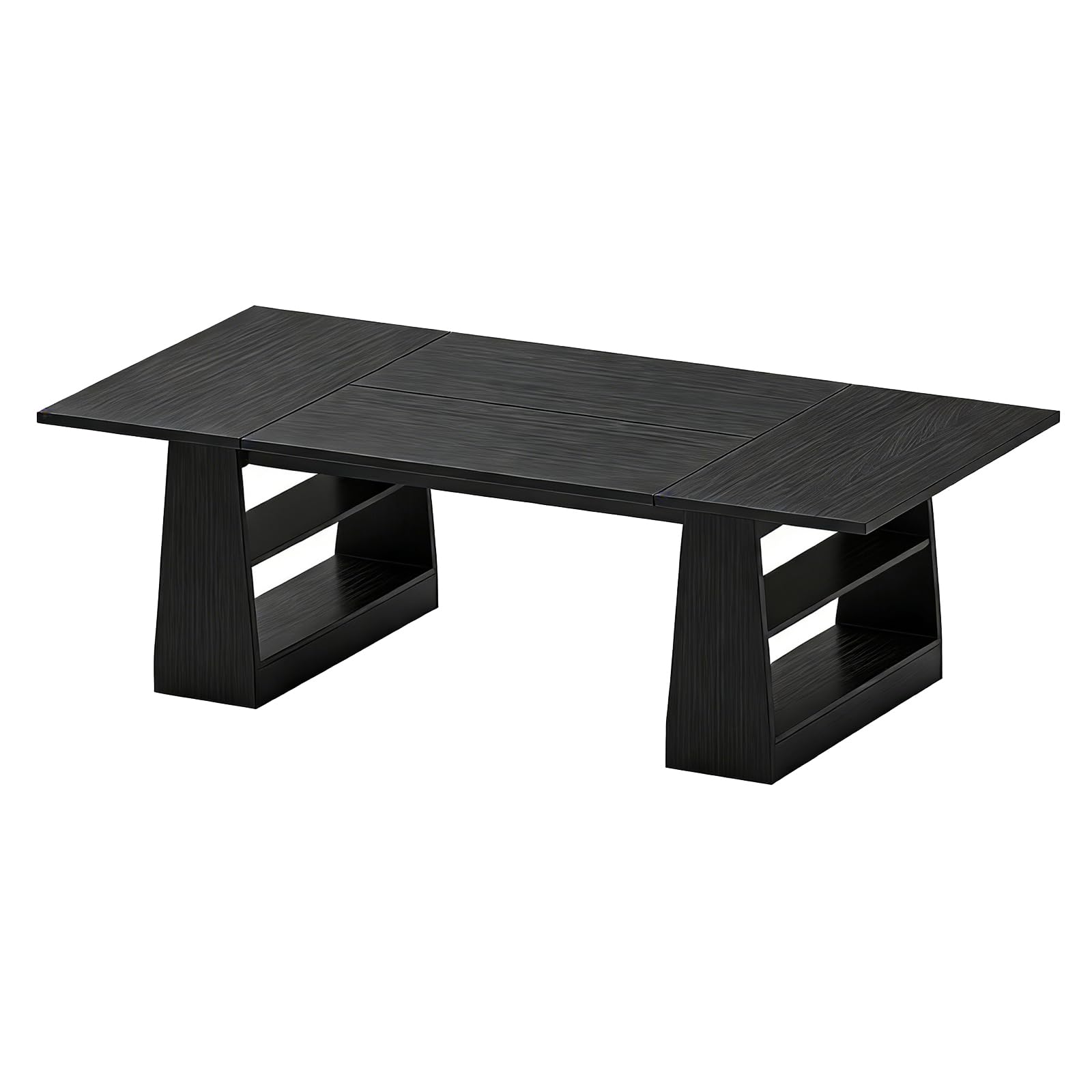 Mesa de conferencias Modular de Madera Maciza con Almacenamiento de Varios Niveles, Resistente a los arañazos, para 4-6 Personas