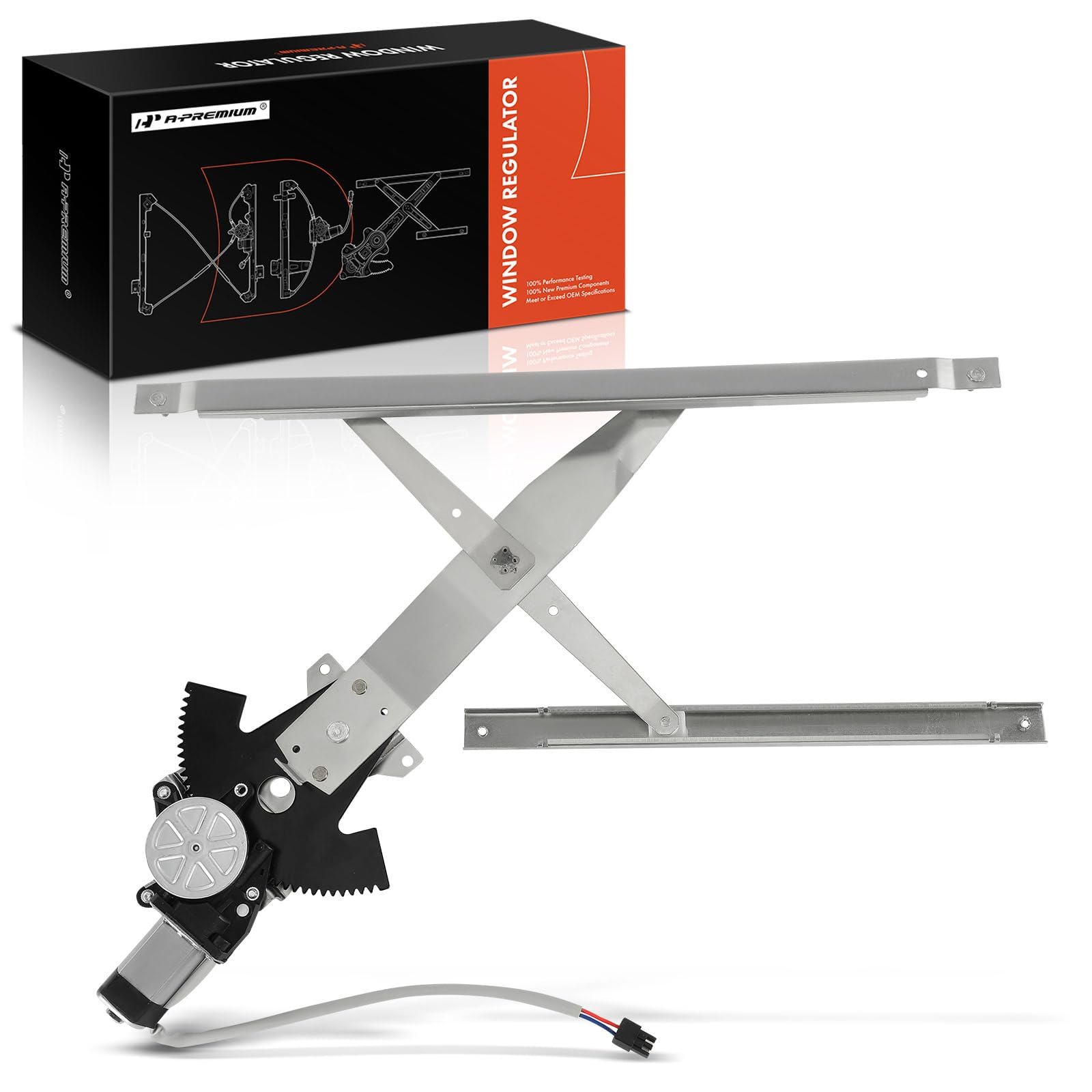 A-Premium Power Window Regulator with Motor Compatible with Pontiac Sunfire Chevrolet Cavalier 1996-2005 Coupe Front Right Passenger Side