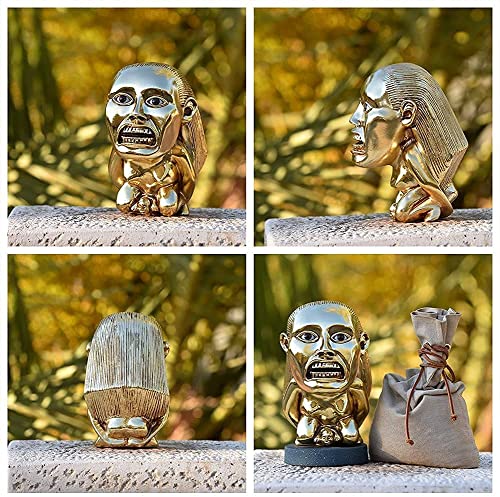 ZXKYZR8 Indiana Jones Gilded Fertility Idol, Indiana Jones Gilded Fertility Resin Statue - Conmemora el 40 aniversario de En busca del arca perdida - Memorabilia coleccionable de películas de los años