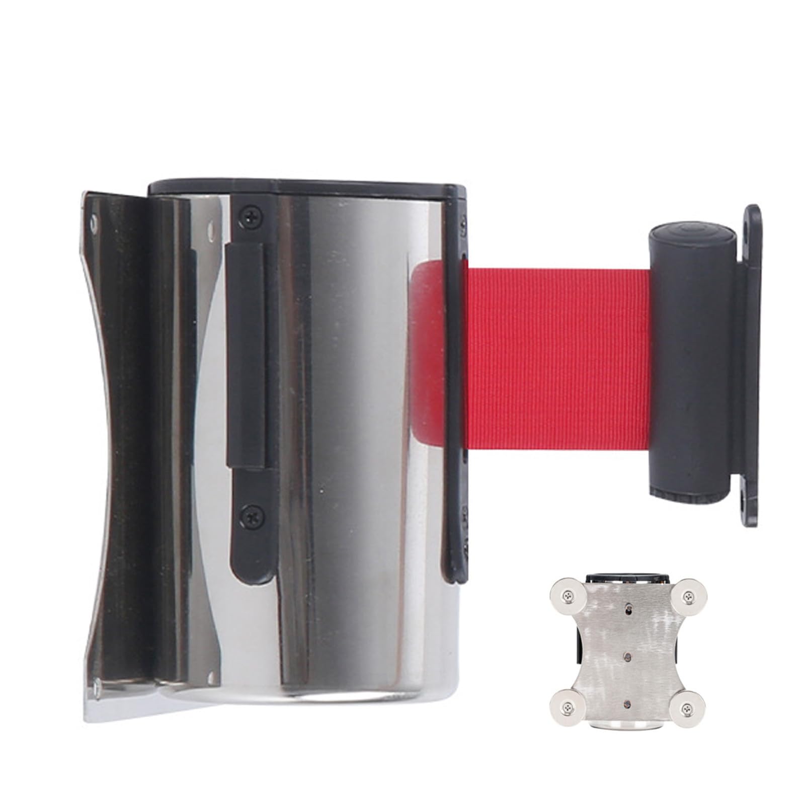 CAIFEXUE Retractable Wall Barrier, Wall Mount Crowd Control Wall Retractable Belt, Safety Belt, Caution Belt for Grocery Retail Store Stadium/3 Meters