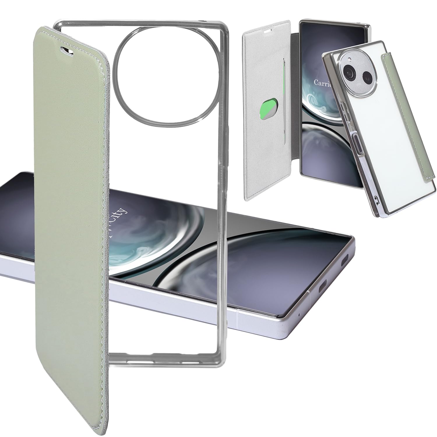 Amazon.co.jp: Carrier-City AQUOS sense9 ケース 手帳型 クリア