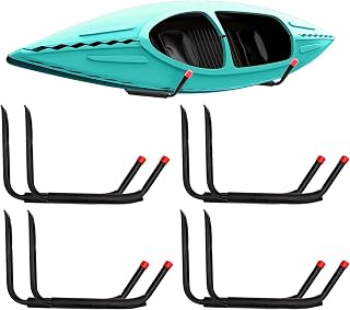Estante de Almacenamiento para Kayak Gancho de Pared para Guardar Kayak en Garaje, Soporte Ligero y Resistente a Arañazos para Canoas, Soporte para Kayak, Soporte para Tablas de Surf, Esquí, Paddleboa