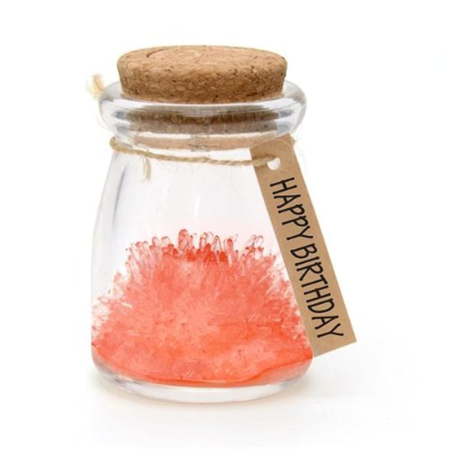 Ckb Ltd Orange Happy Birthday, Led Magic Grow Your Own Crystal Garden Wish Flower Jar Growing Kit