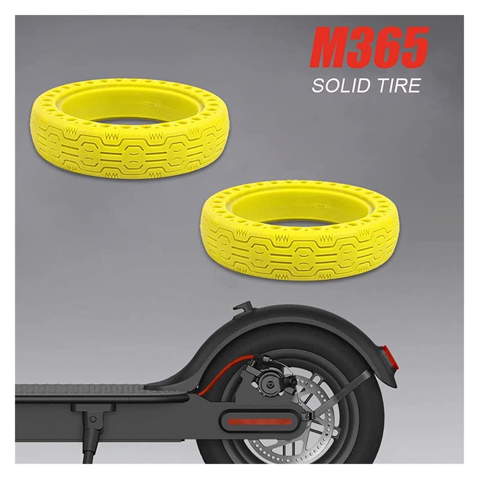 Pneu de Scooter électrique Pneus à Trous Pleins en Caoutchouc de 8,5 Pouces Pneu de Remplacement Non pneumatique pour Roues de Remplacement de Scooter électrique Pneus de Scooter (Bleu 1 pièce)