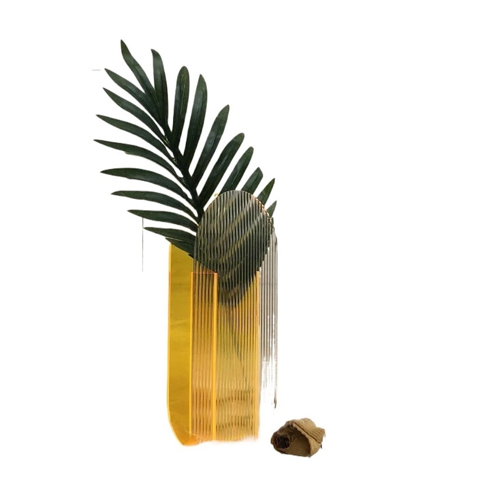 Luoaxinn Yellow Acrylic Vase Acrylic Flower Vase