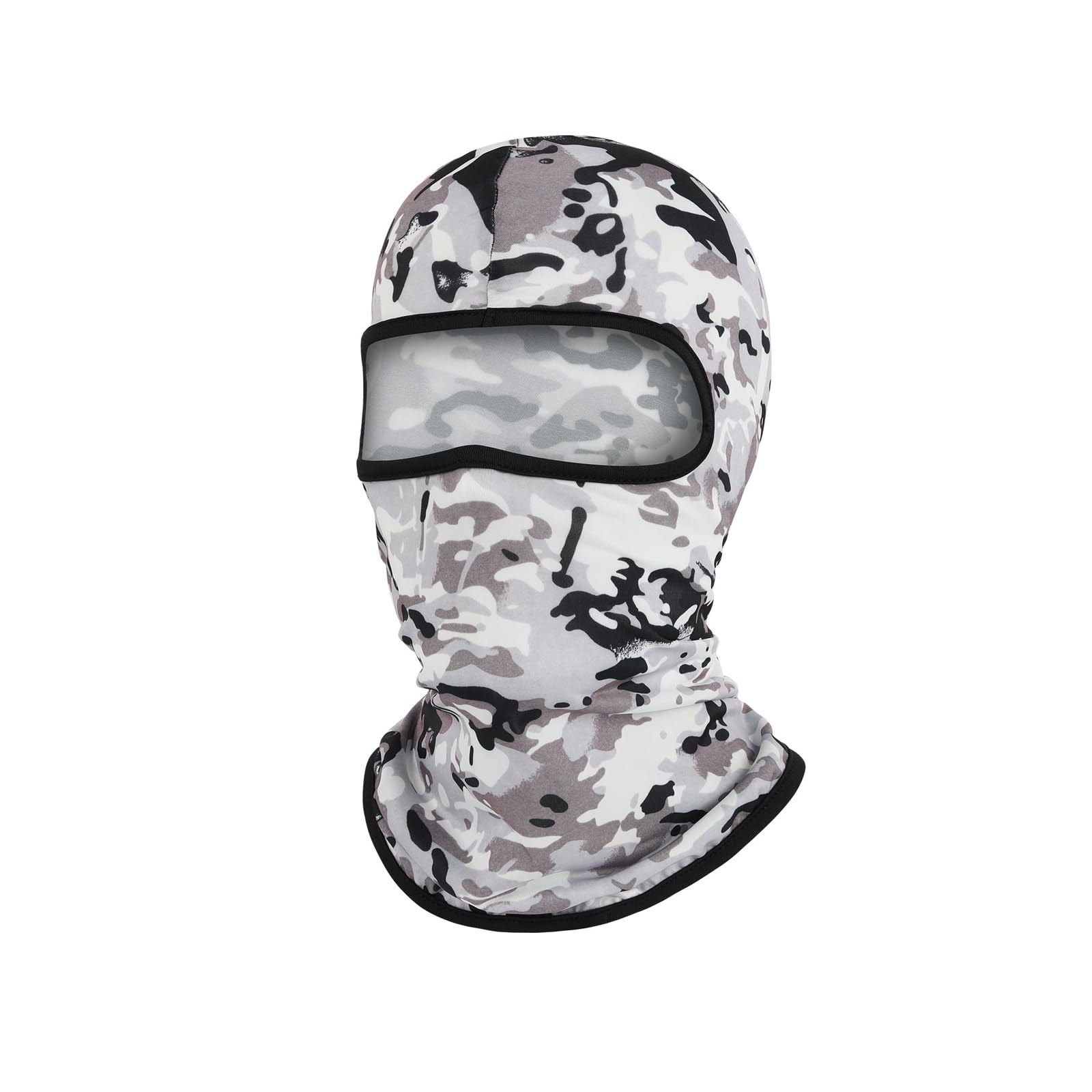 Pukavt Balaclava Face Mask, Ski Mask for Men Women,Wave Pattern Brown