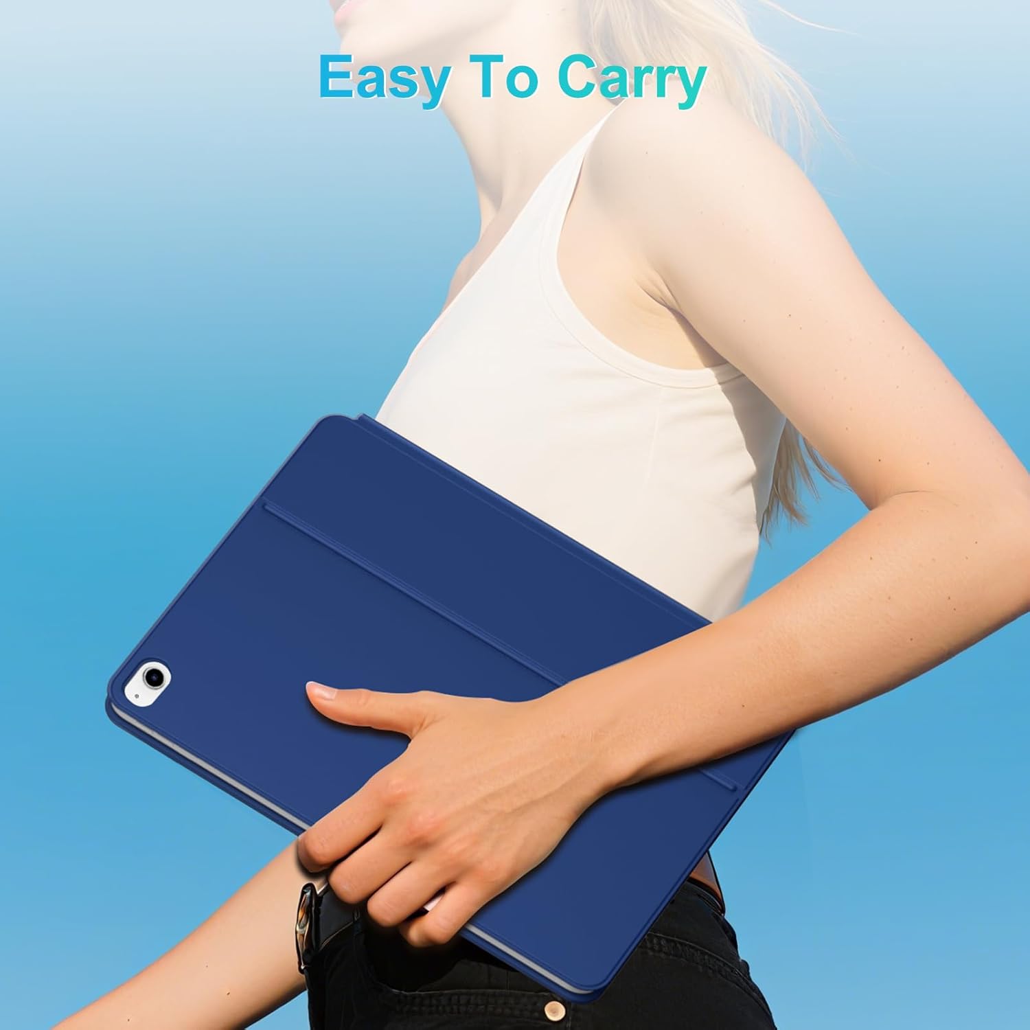 Keyboard Case for iPad 11th (A16, 2025) & iPad 10th Generation, Ultra-Slim Magic Keyboard with Multi-Touch Trackpad, 7 Colors Backlight, Smart Keyboard for iPadA16, Navy Blue - Image 8