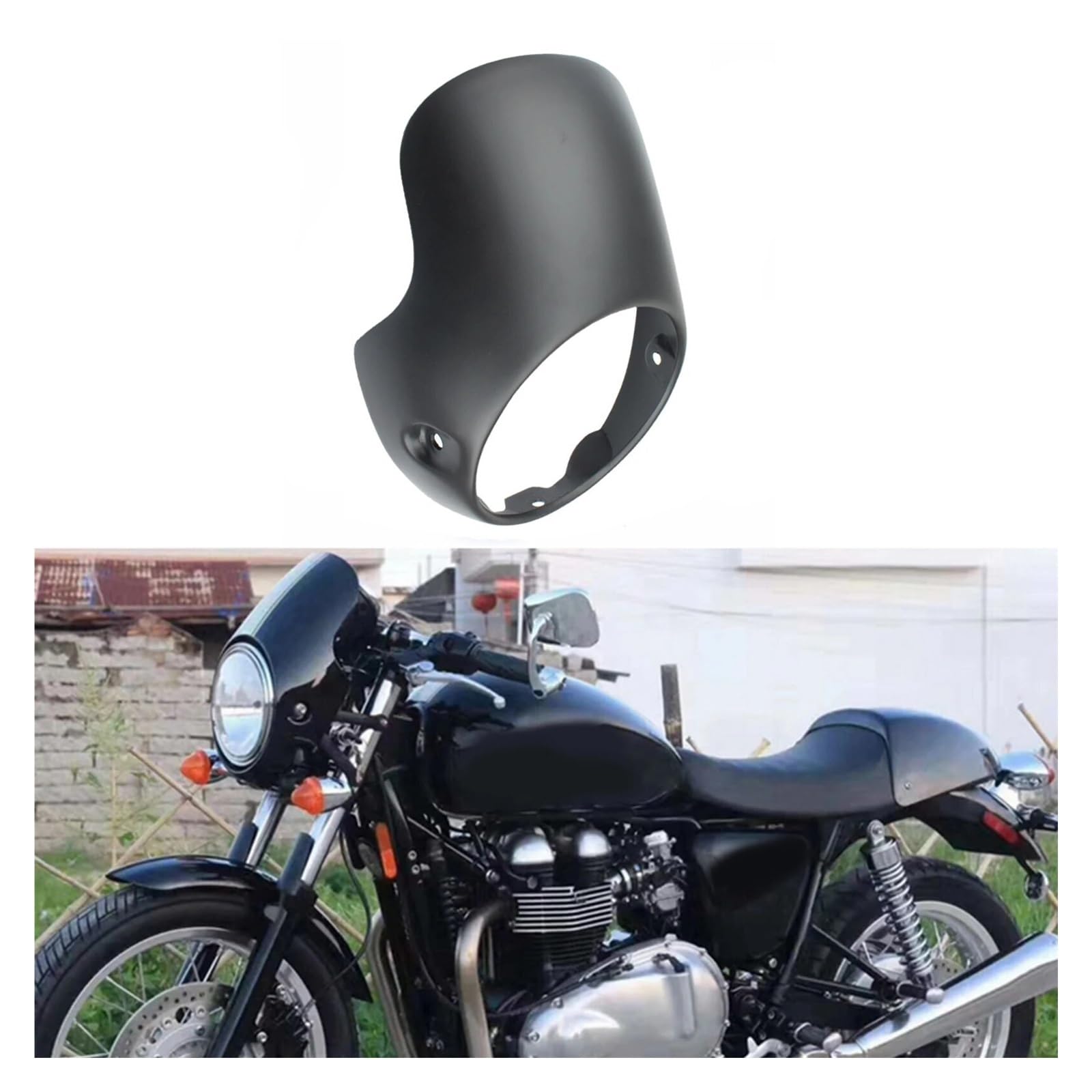 Anteriore Parabrezza Kit Parabrezza Per Cupolino Da 8" Per Moto Per Parabrezza Per Ha&rley Cafe Racer Bobber Drag