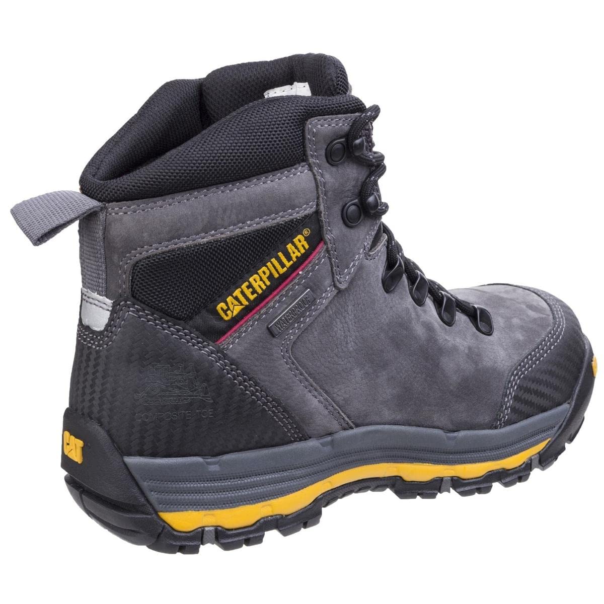 Caterpillar Botas de Seguridad Munising para Hombre, Gris, 45 EU