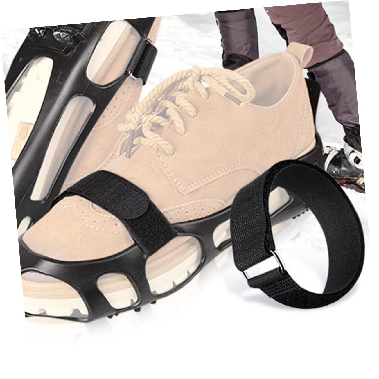 PartyKindom 5sets 4pcs Slip Crampons Straps for Climbing and Hiking Lightweight Ice Grippers Binding Straps for Enhanced Traction and Stability Snowy Surfaces 4pcs*5