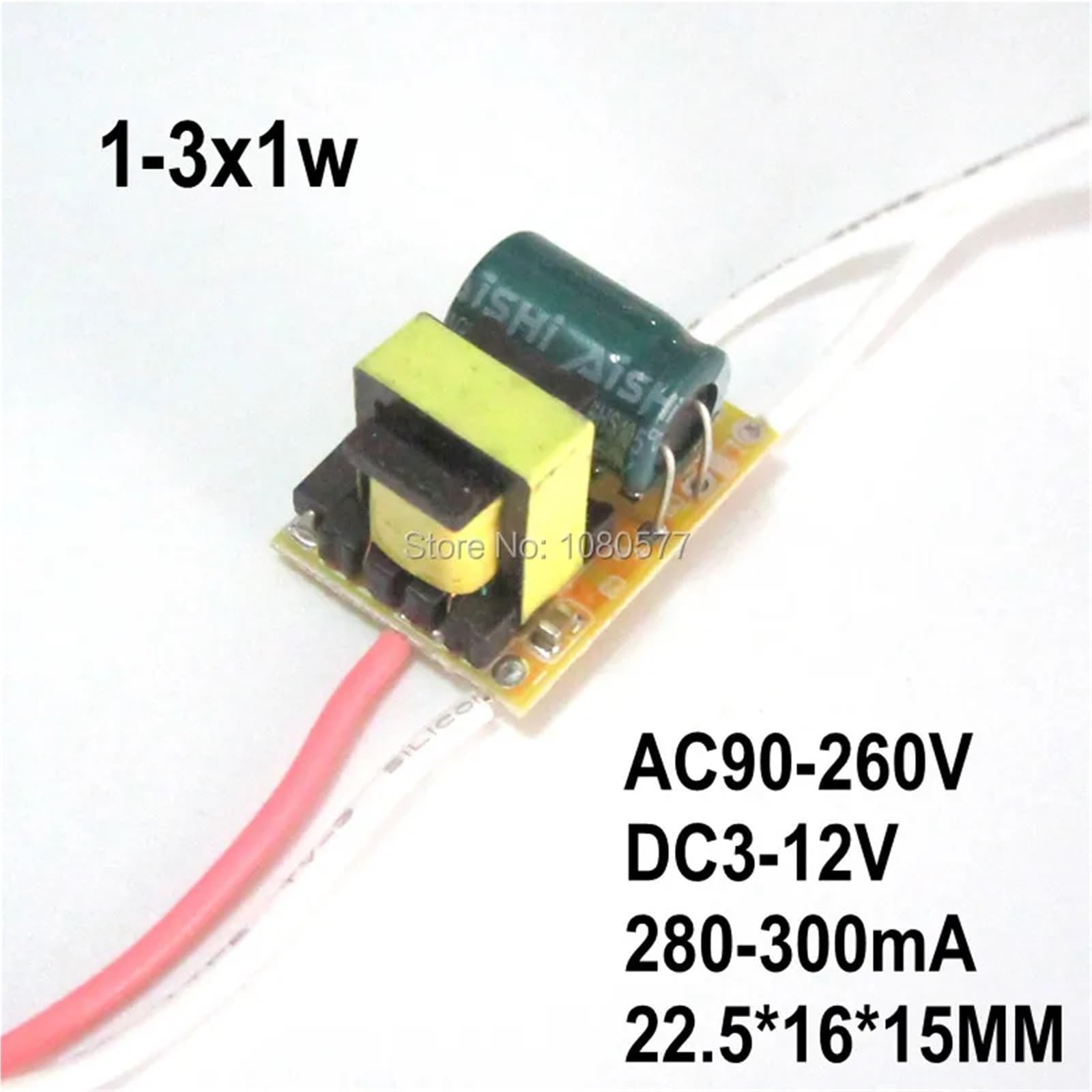 Trasformatore per LED, Alimentatore driver LED a corrente costante a bassa tensione 1W-50W 280-300mA DC3-160V 1/5 pezzi(1 piece,18-24x1w DC60-80V)