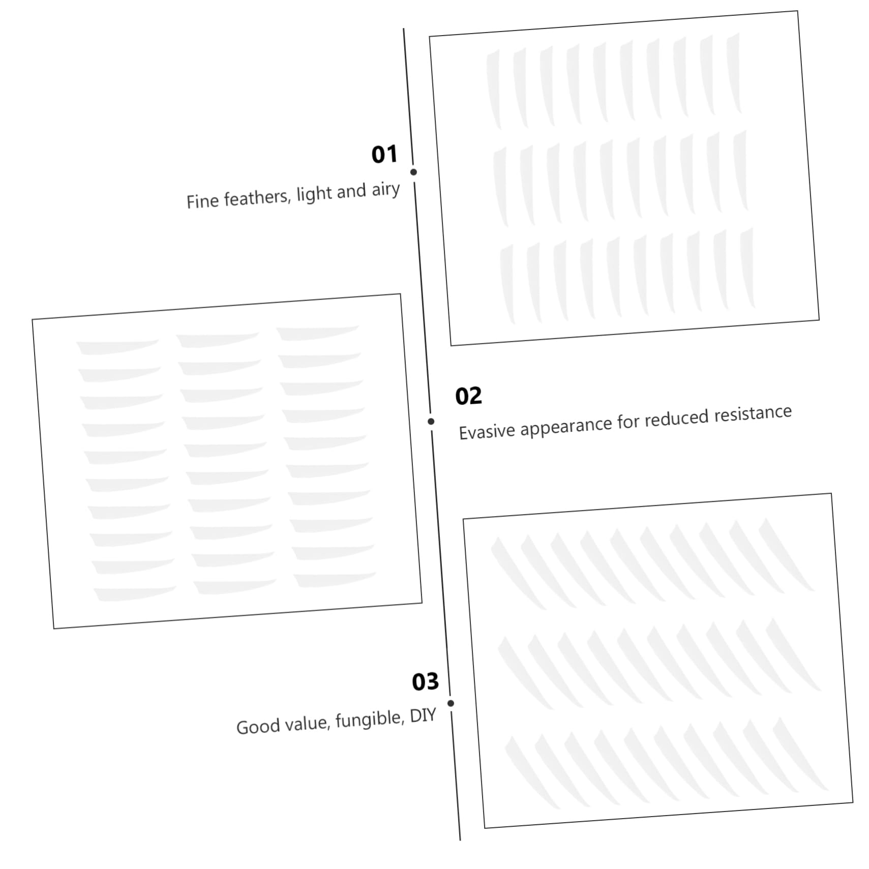 balacoo 30pcs Real Turkey Tail Universal Bow Arrow Accessory for Outdoor Shooting