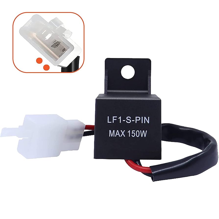 確認用(flashiest feet) Amazon.com: GLOFE (1) 2-Pin 12V Electronic LED Flasher Relay