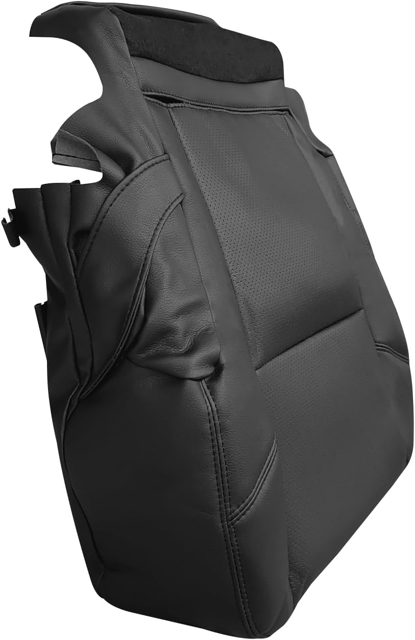 Replacement 2nd Row Driver Bottom Seat Cover Perforated Black Fits for Cadillac Escalade ESV EXT 2007-2011 Microfiber Leather