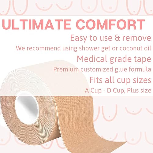 Miniatura 2 de Cinta para levantar senos para mujeres con pechos grandes con pastas de pezón cinta adhesiva para el cuerpo para pechos crea escote con cinta