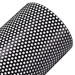 JSCARLIFE Black One-way Perforated Vinyl Window Privacy Film, Durable Mesh Stickers Room Privacy Window Stickers Office Glass Door Sticker Decoration (60CMX120CM)