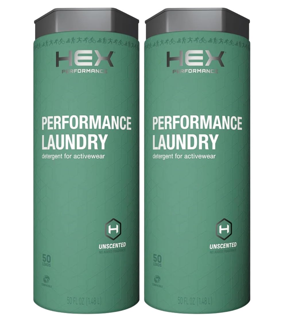 - Laundry Detergent, Unscented, 100 Loads (Pack of 2) - Designed for Activewear, Eco-Friendly, Concentrated Formula