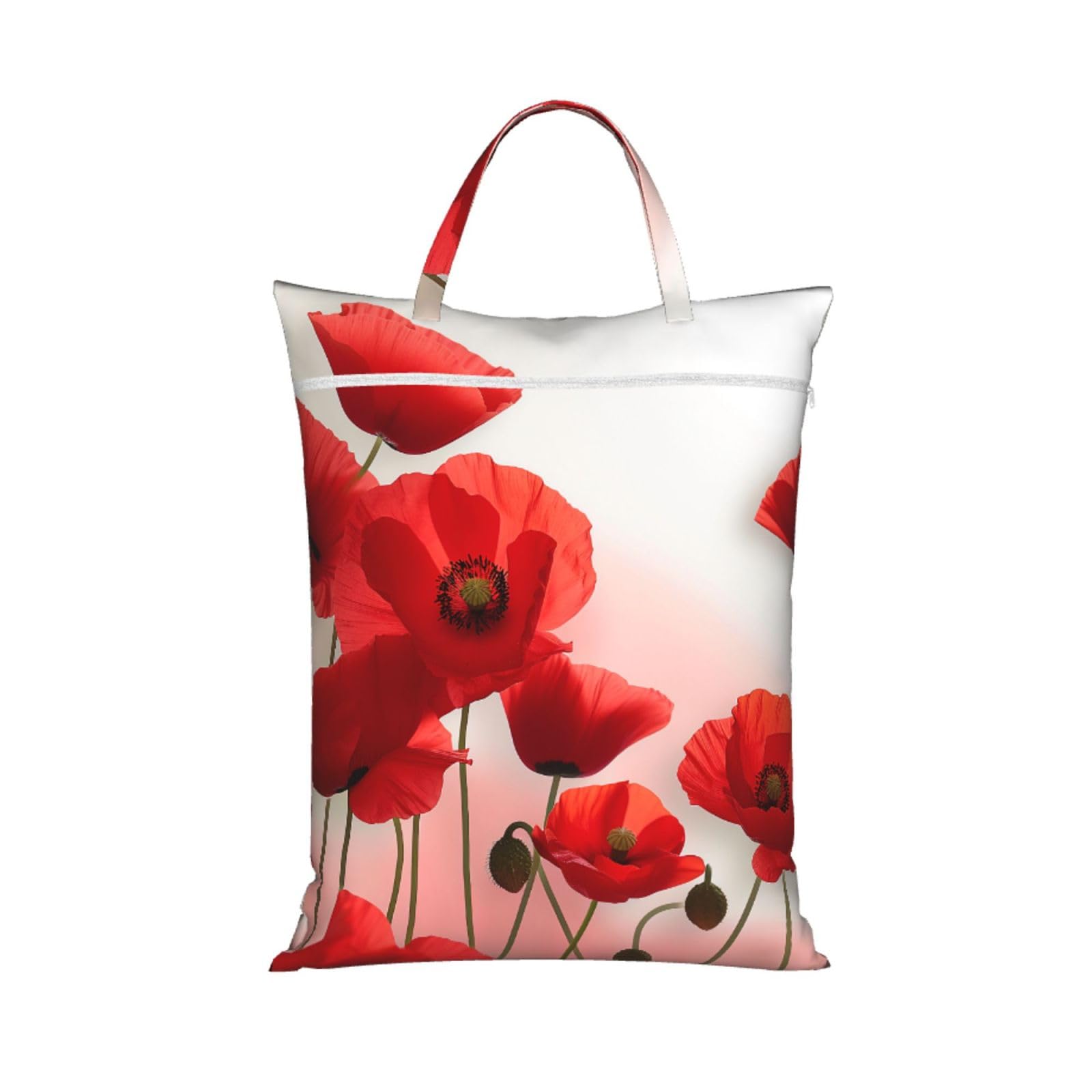 Large Travel Laundry Bags,Flowers Vivid Petals Print with Handle Foldable Laundry Bag for Holidays Gym Swimming and Family Trips, 1Pcs