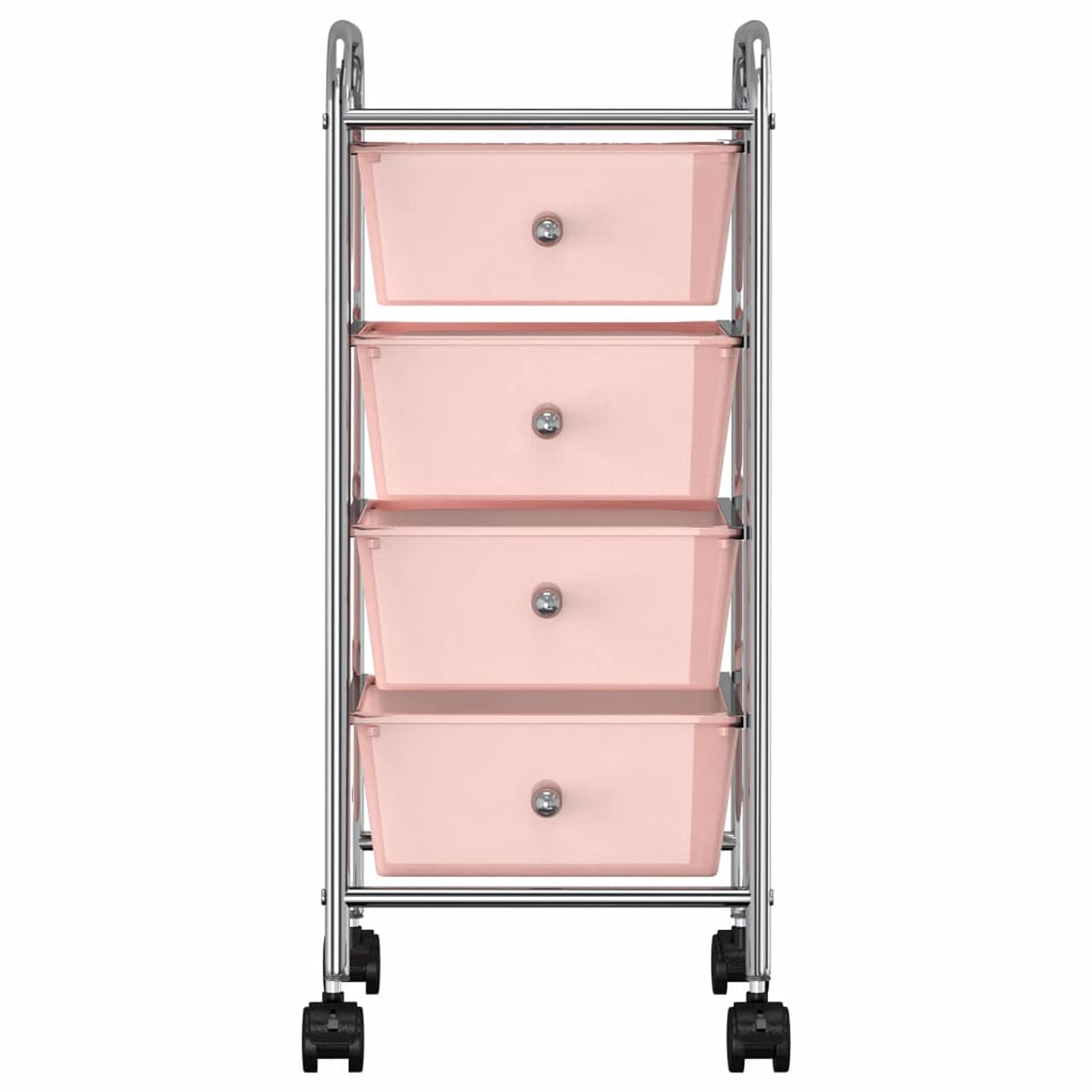 ShGaxin Carrito de almacenaje portátil 4 cajones plástico Rosa, Carrito Auxiliar con Ruedas, Carro Almacenaje, Carrito Peluqueria, Carro Cocina, Carro Organizador
