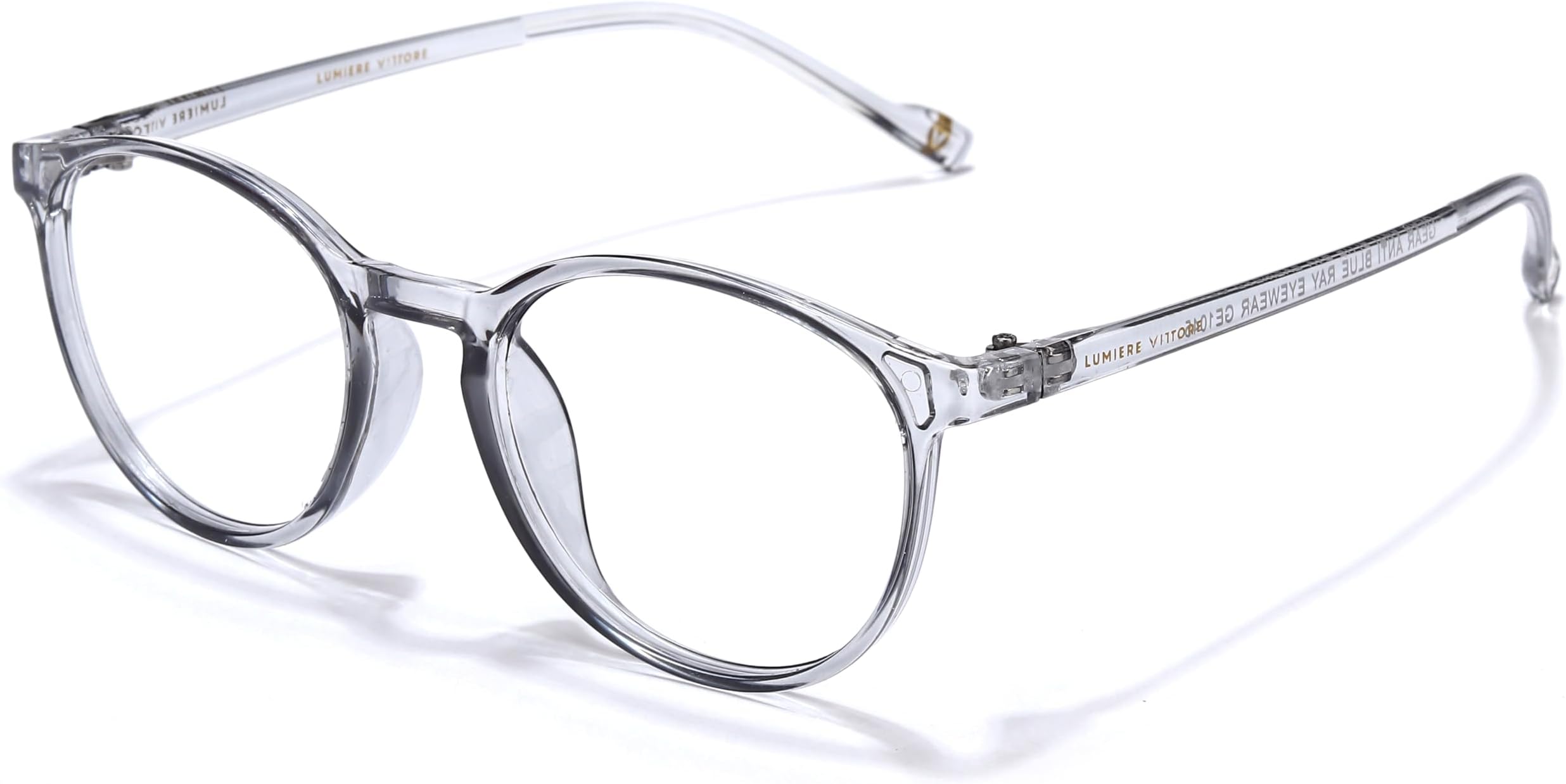 Zero Power Blue Light Blocking Glasses For Women Men, Round Medium Size 132mm Frame, | Gear Anti-Blue G1045