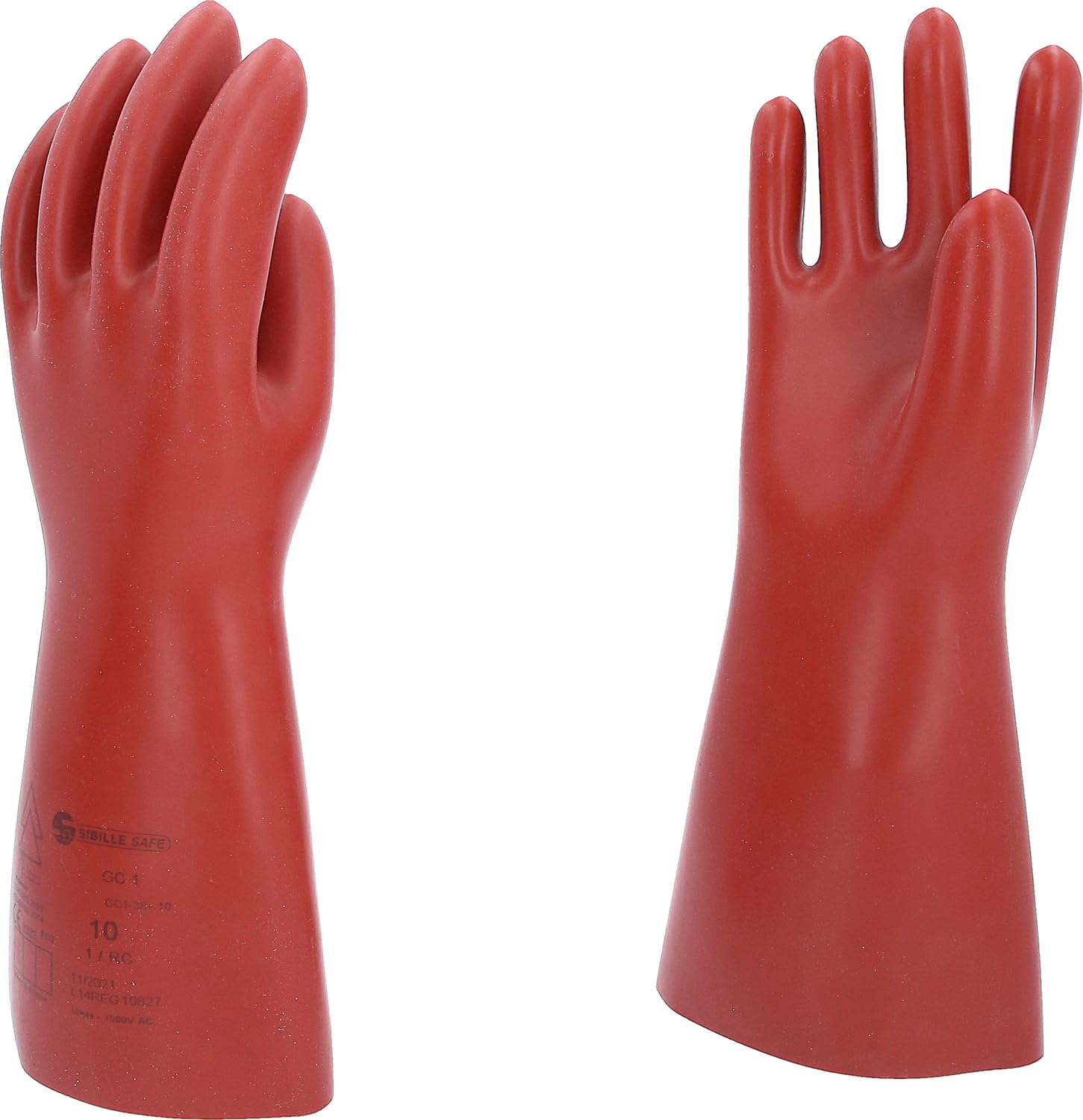 KS Tools 117.0072 Elektriker-Schutzhandschuh mit mechanischem Schutz | Größe 10 | Klasse 1 [7500 V] | rot