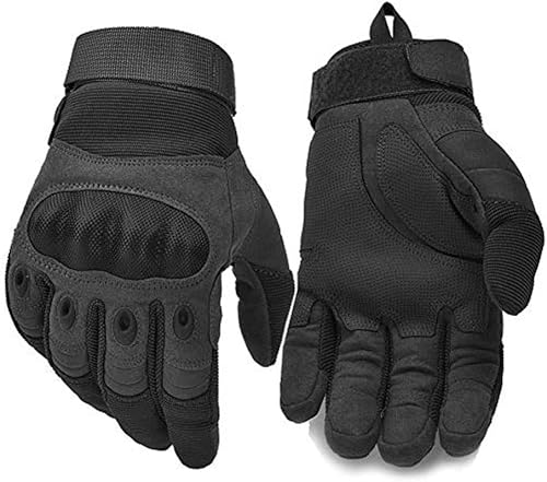 Miniatura 6 de REEBOW GEAR Guantes tácticos para motocicletas, guantes de dedo completo, color negro