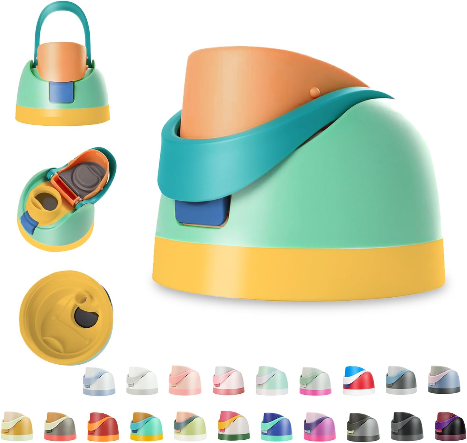 Replacement Lid for Owala Freesip Water Bottle, Compatible with Owala Lid and Cap, Premium Accessories for 16oz 24oz 32oz 40oz Bottles,Leak-Proof,BPA-Free(Mint Green)