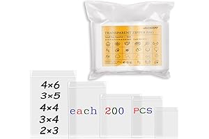 1000-Count Multi-Sized Ziplock Bags for Convenient Storage