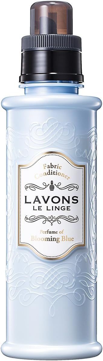 LAVONS Natural Fabric Conditioner for Sensitive Skin, Plant-Based Laundry Softener for Baby & Pet, Reduces Fabric Wrinkles, Long-Lasting Scent & Odor Control from Japan, BLUE BLOOMING, 20.3 Fl Oz
