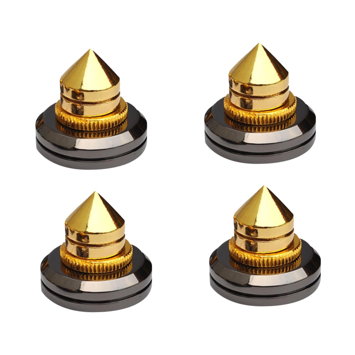 4Pcs Loudspeaker Spike Pads Pure Copper Speaker Isolation Feet for Turntables and Audio Systems Shockproof Design for Enhanced Sound Quality and Vibration Reduction
