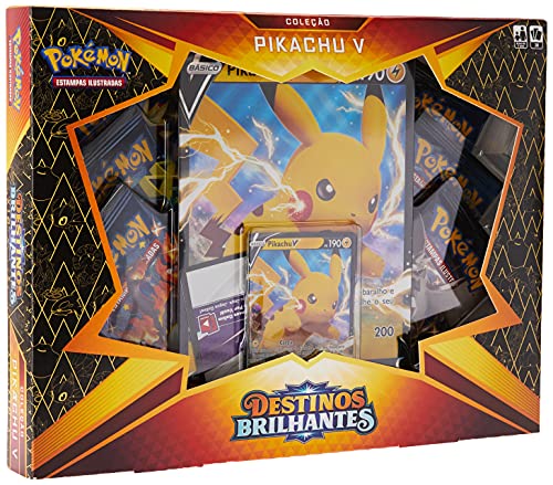 Jogo de Cartas, Copag, Pokémon, Box, Pikachu V, Destinos Brilhantes, Multicor