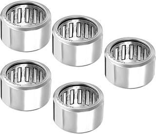 Kozelo 5pcs HK1210 Needle Roller Bearings - [12mm x 16mm x 10mm] Open End for Gearbox Use, Chrome Steel Rollers