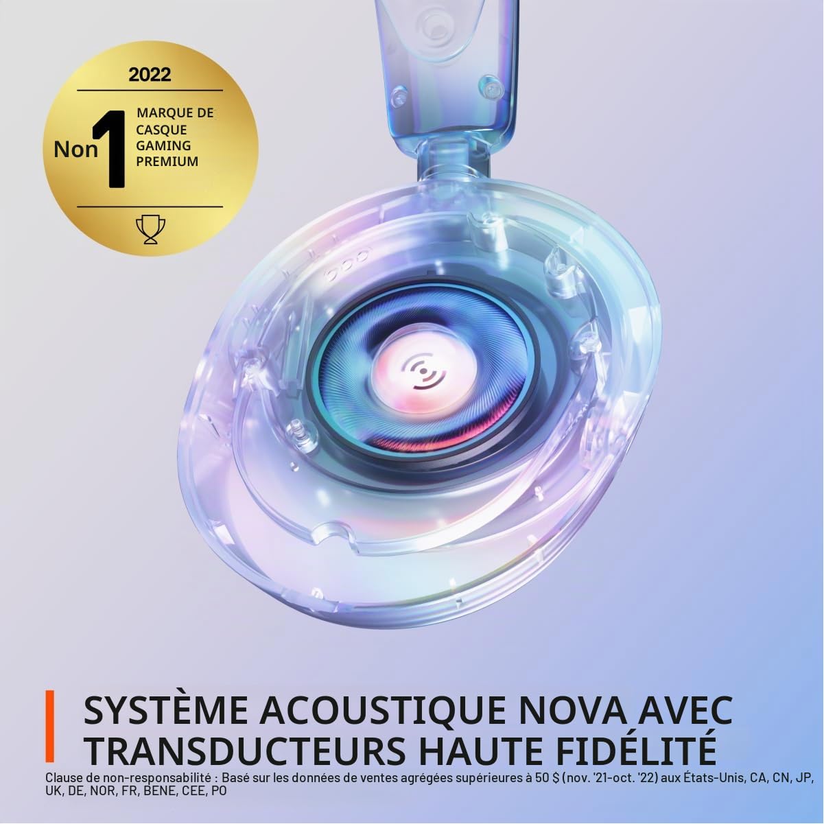 SteelSeries Arctis Nova 1P Casque de Jeu multisystème — Pilotes Hi-FI — Audio Spatial 360° — Conception Confortable — Durable — Léger — Micro antibruit — PS5/PS4, PC, Xbox, Switch - Blanc