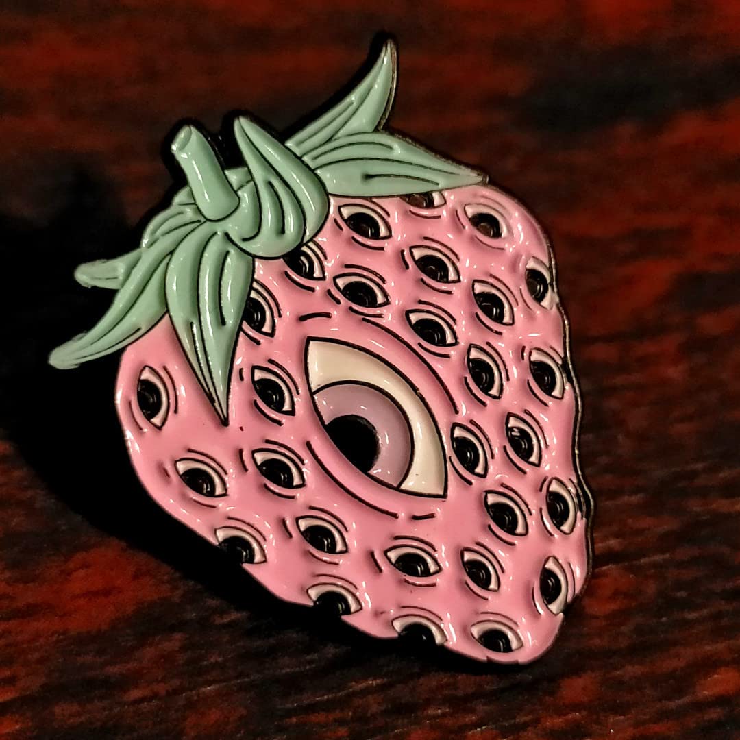 Amazon | ピンバッチ いちご モンスター 百目 妖怪 イチゴ 苺