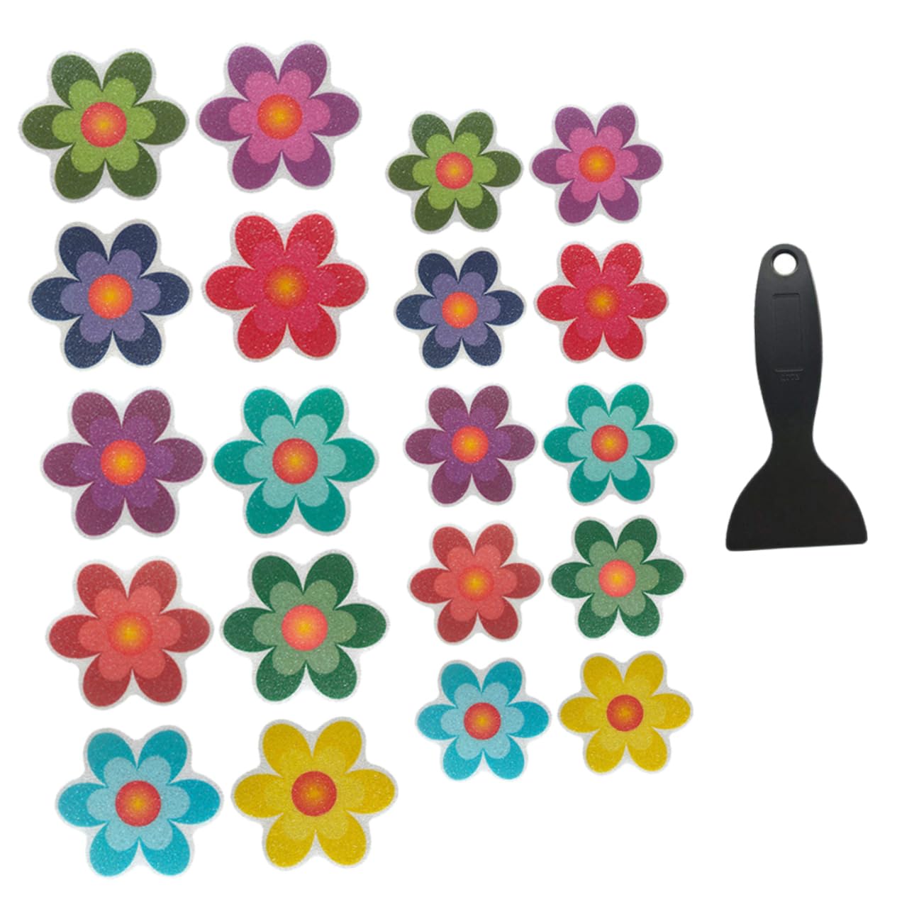 Alipis 4 Juegos Adhesivos Antideslizantes para Flores. Calcomanías Adhesivas para Bañeras Calcomanías para El Piso De La Ducha Niño Pegatina De Pared Girasol De Polivinilo