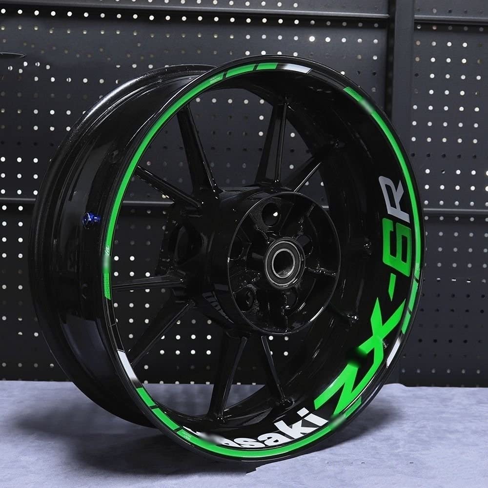 Naklejki na krawędzie pasków motocyklowych, zestaw naklejek na felgi, koła motocyklowe kalkomania naklejka na piastę koła motocyklowego wodoodporna odblaskowa przednie i tylne koło dwustronna naklejka