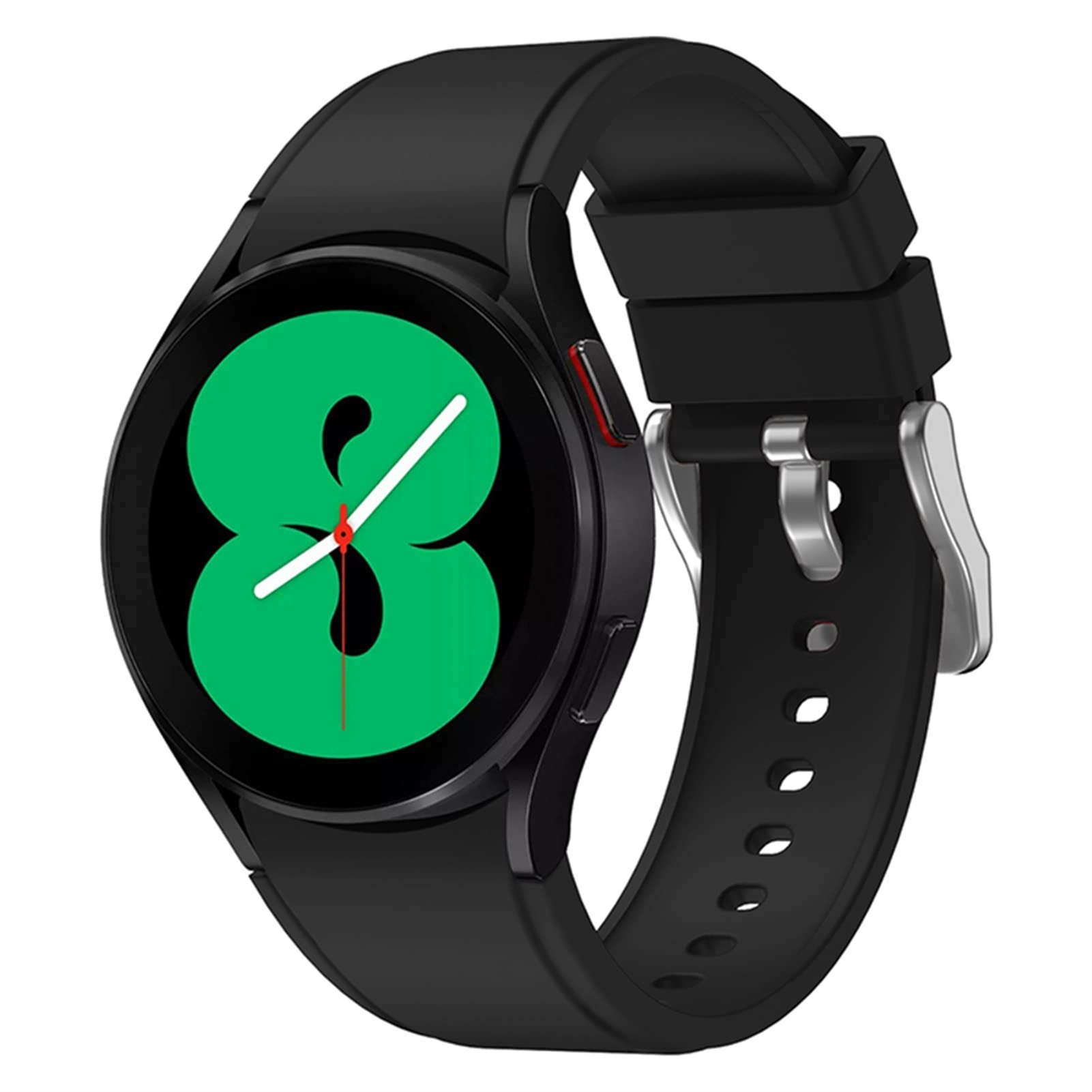 Bracelet silicone Samsung Galaxy Watch 4 finition mate 40mm noir - 8
