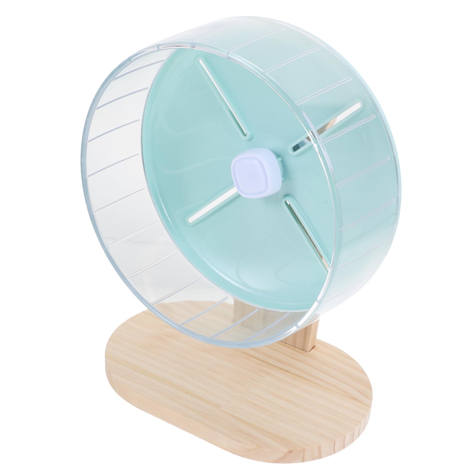 SUPVOX Rueda para Hámster Base Estable de Madera y Abs, Diseño Adorable y Silencioso para Jaula de Mascotas y Ejercicio de Pequeños Animales