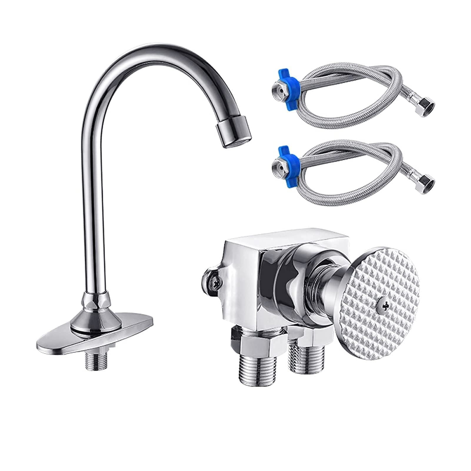 Wasserhähne, vertikaler Krankenhaus-Pedal-Wasserhahn Fabrik-Fuß-Restaurant-Küchen-Becken-Labor-Wasserhahn/komplettes Set Present